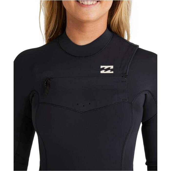 2024 Billabong Womens Synergy Natural 3/2mm Chest Zip Wetsuit ABJW100208 - Night Fall